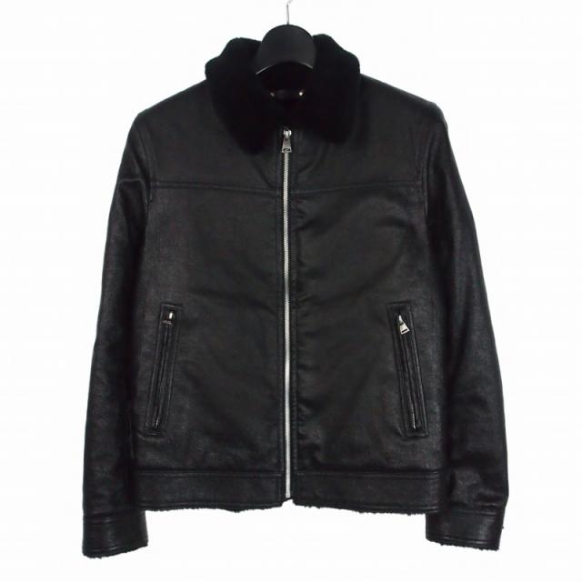 【中古】マインデニム MINEDENIM コーティングボアジャケット ブルゾン 1 ブラック 黒 1810-8003-99-012 メンズ