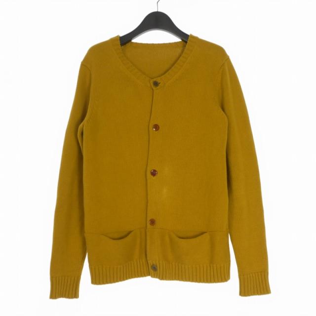 【中古】アンダーカバー UNDERCOVER 13AW クルーネックカーディガン コットン 長袖 3 マスタード J4904 メンズ