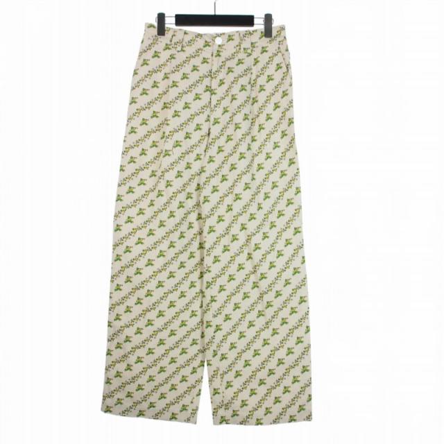 【中古】ワタルトミナガ WATARU TOMINAGA 総柄パンツ スラックス 1 ベージュ メンズ