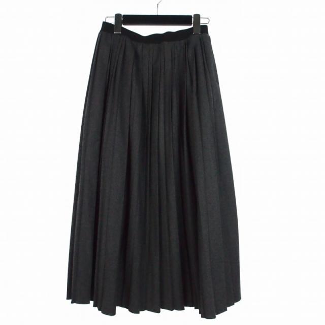 【中古】ファビアナフィリッピ FABIANA FILIPPI ロング丈 プリーツスカート XS グレー レディース