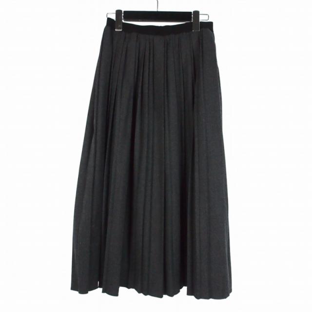 【中古】ファビアナフィリッピ FABIANA FILIPPI ロング丈 プリーツスカート XS グレー レディース_1