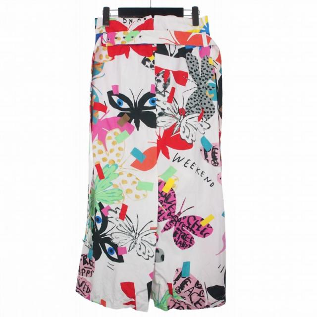 【中古】マックスマーラ ウィークエンドライン MAX MARA WEEKEND LINE FLUTTERFLIES プリント 総柄スカート 40_1
