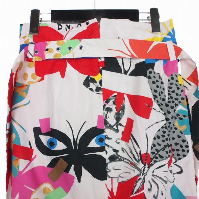 【中古】マックスマーラ ウィークエンドライン MAX MARA WEEKEND LINE FLUTTERFLIES プリント 総柄スカート 40_4