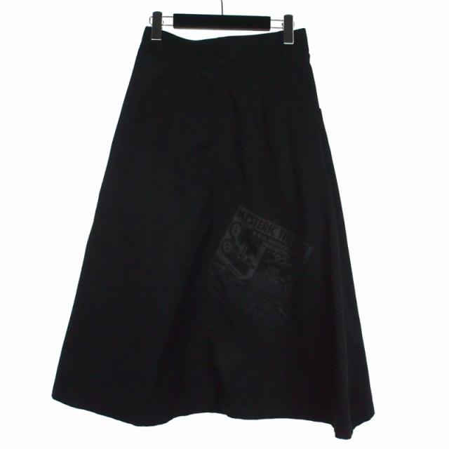 【中古】ヒステリックグラマー HYSTERIC GLAMOUR THE FINEST IMPORTED DIATEX プリント 1タックスカート S_1