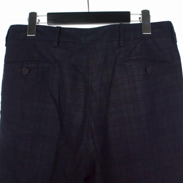 【中古】ラフシモンズ RAF SIMONS 13SS タータンチェックショートパンツ ショーツ ハーフパンツ 46 ネイビー 紺_2