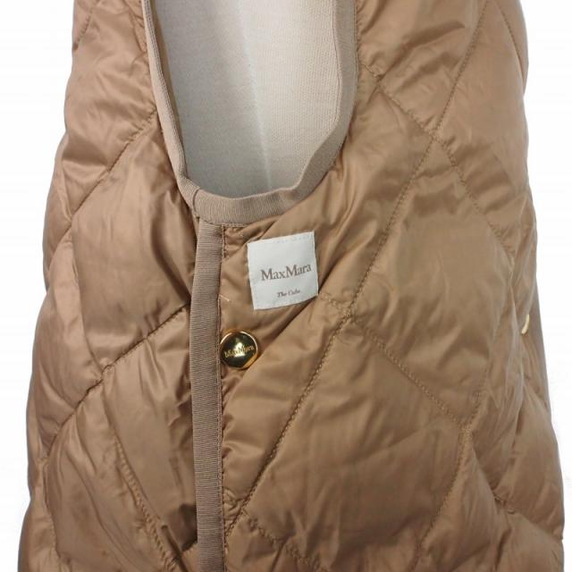 【中古】マックスマーラ MAX MARA The Cube キルティング フーディ ロングダウンジレ ダウンコート ジャケット 42_5