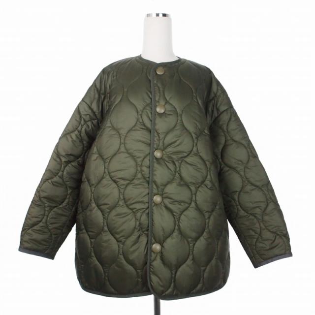 【中古】ザ リラクス THE RERACS 24FW キルティングコート ジャケット 36 カーキ 24FW-RECT-420L-J レディース