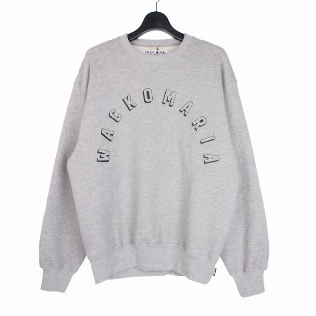 【中古】未使用品 ワコマリア 26SS MIDDLE WEIGHT SWEAT SHIRT ミドルウェイトスウェットシャツ トレーナー M