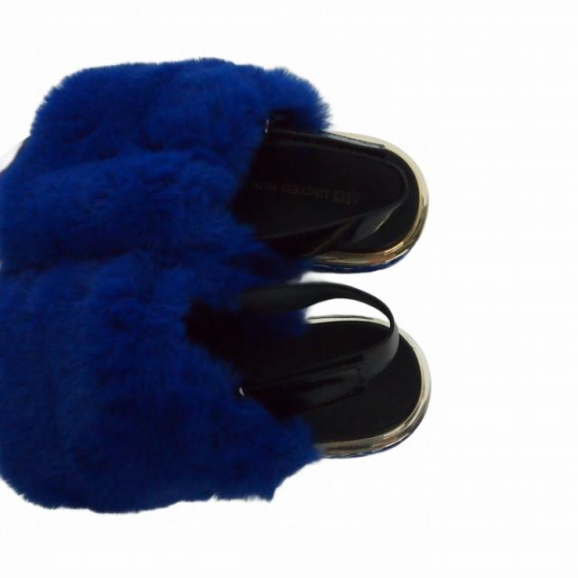 【中古】ユナイテッドヌード UNITED NUDE Terra Teddy ファーサンダル 靴 ストラップ 36 ブルー 青 レディース_3