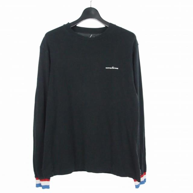 【中古】エレクトリックコテージ トリコロールカラー ロングスリーブ ロンT Tシャツ カットソー 長袖 M ブラック 黒