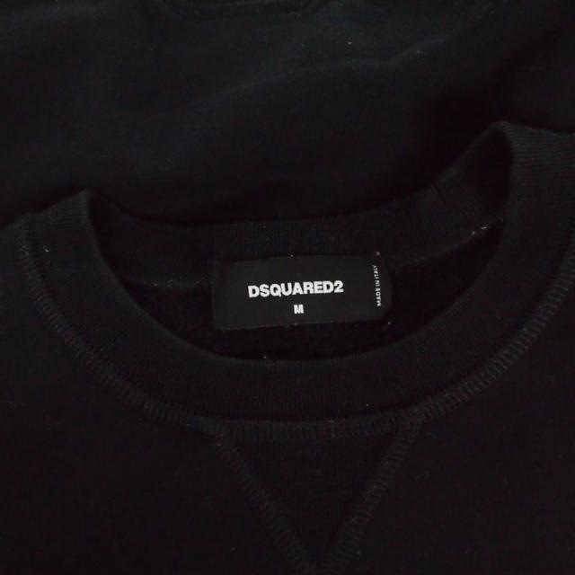 【中古】ディースクエアード DSQUARED2 21AW デザインスウェット トレーナー M ブラック 黒 S74GU0520 国内正規_4
