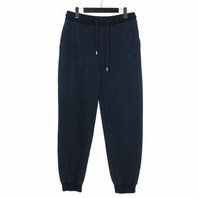 【中古】ルイヴィトン LOUIS VUITTON シルクブレンドシグネチャートラックトラウザーズ スウェットパンツ L