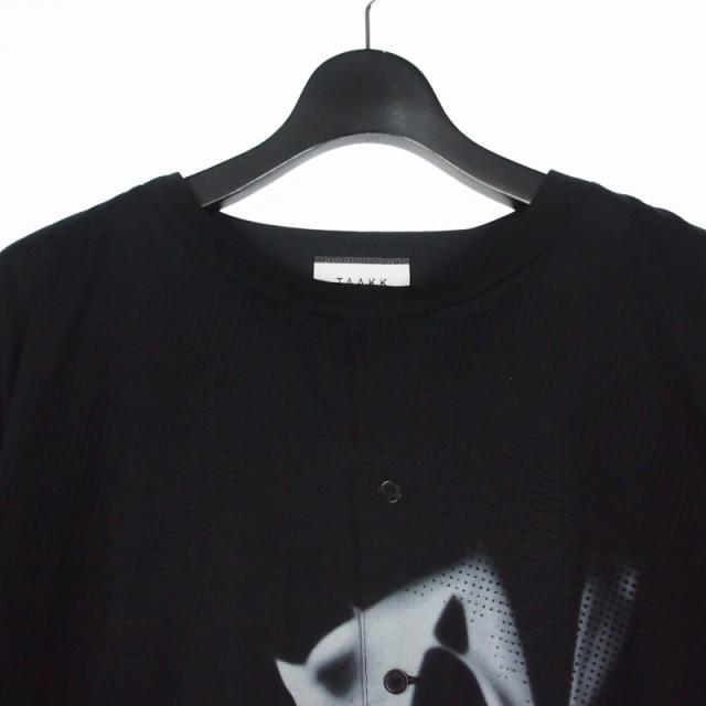 【中古】ターク TAAKK 21AW オパール加工 シャツレイヤードカットソー 長袖 3 ブラック 黒 TA21AW-JR038 3 メンズ_2