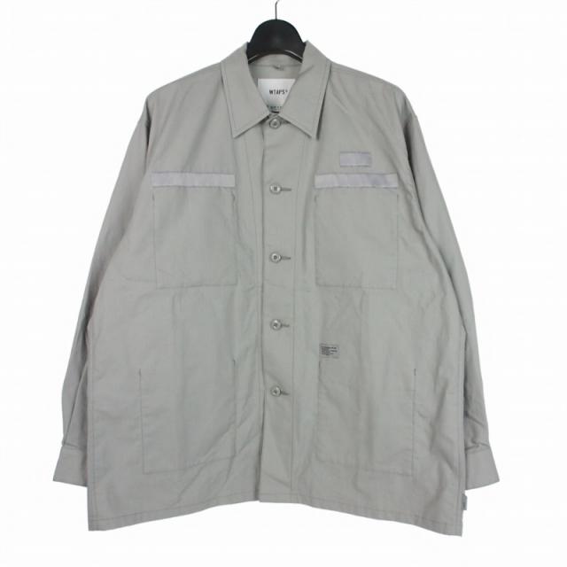 【中古】ダブルタップス WTAPS 25SS ジャングル ロングスリーブ コットン リップストップ シャツ 長袖 02 グレー