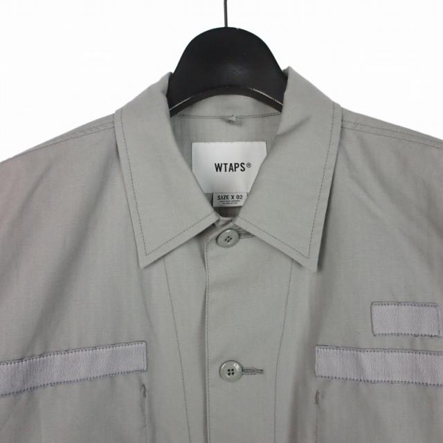 【中古】ダブルタップス WTAPS 25SS ジャングル ロングスリーブ コットン リップストップ シャツ 長袖 02 グレー_2