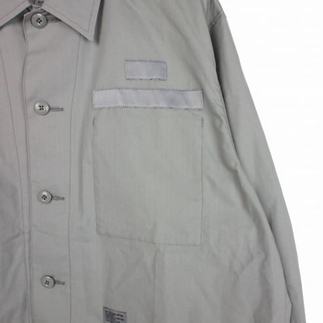 【中古】ダブルタップス WTAPS 25SS ジャングル ロングスリーブ コットン リップストップ シャツ 長袖 02 グレー_4
