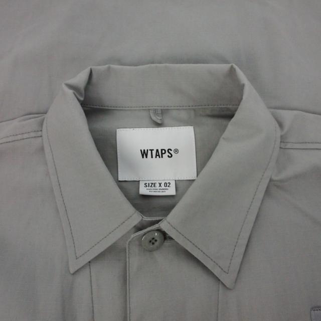【中古】ダブルタップス WTAPS 25SS ジャングル ロングスリーブ コットン リップストップ シャツ 長袖 02 グレー_7