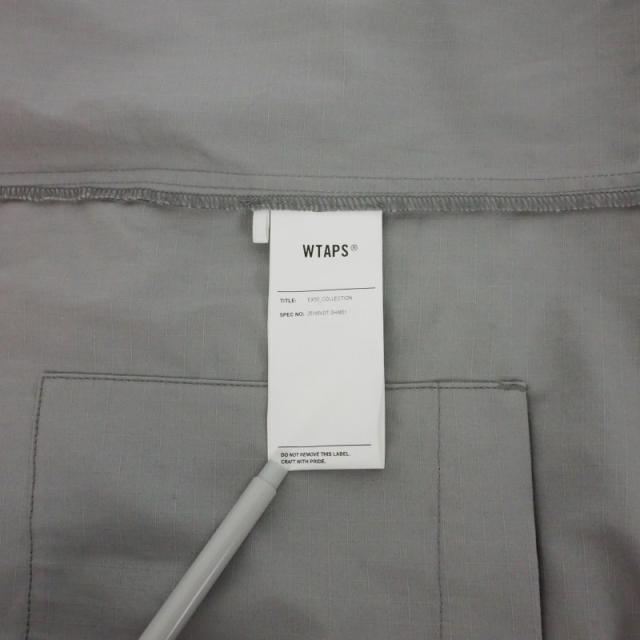 【中古】ダブルタップス WTAPS 25SS ジャングル ロングスリーブ コットン リップストップ シャツ 長袖 02 グレー_8