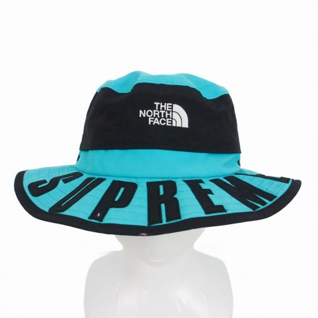 【中古】シュプリーム × ノースフェイス 19SS Arc Logo Horizon Breeze Hat ハット 帽子 LｰXL ブルー 青