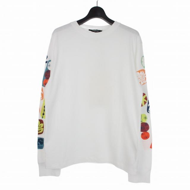 【中古】未使用品 ディースクエアード ロングスリーブ ロンT Tシャツ カットソー 長袖 M ホワイト 白 S78GD0100