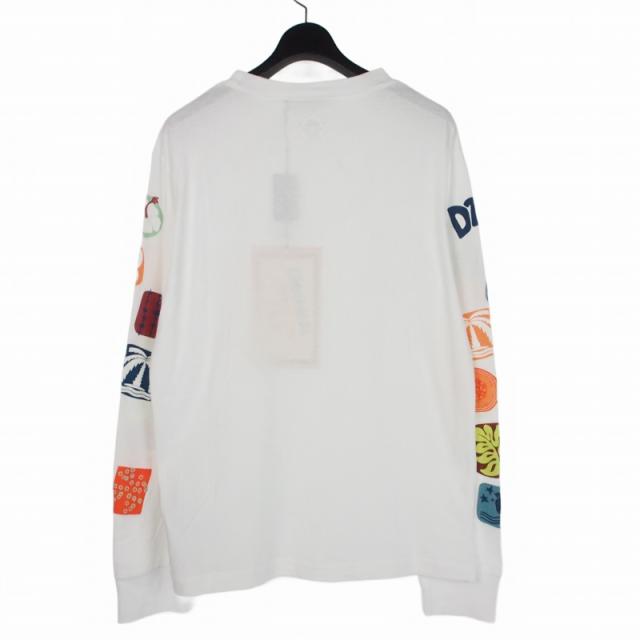 【中古】未使用品 ディースクエアード ロングスリーブ ロンT Tシャツ カットソー 長袖 M ホワイト 白 S78GD0100