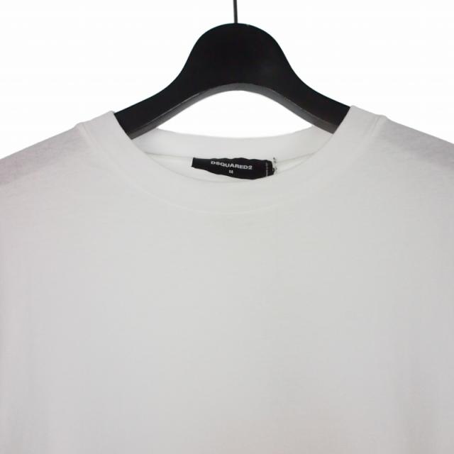 【中古】未使用品 ディースクエアード ロングスリーブ ロンT Tシャツ カットソー 長袖 M ホワイト 白 S78GD0100