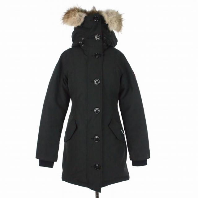 【中古】カナダグース CANADA GOOSE ROSSCLAIR PARKA ロスクレアパーカ ダウンジャケット 上着 XS ブラック 黒