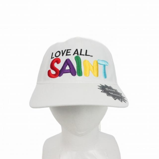 【中古】未使用品 セントマイケル SAINTMICHAEL 26SS LOVE ALL_CAP ベースボールキャップ 帽子 OS ホワイト 白