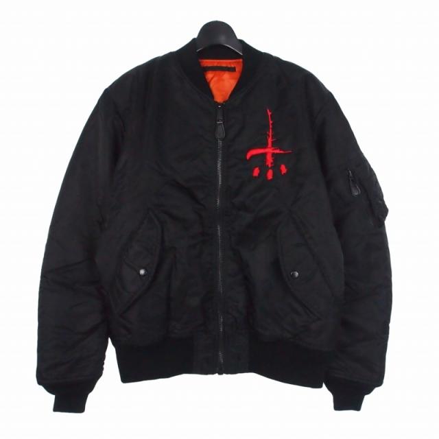 【中古】カタリスト CVTVLIST AVIREX カスタム MA-1 ボンバージャケット ブルゾン 上着 XXL ブラック 黒 メンズ_1