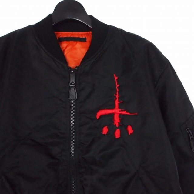 【中古】カタリスト CVTVLIST AVIREX カスタム MA-1 ボンバージャケット ブルゾン 上着 XXL ブラック 黒 メンズ_3