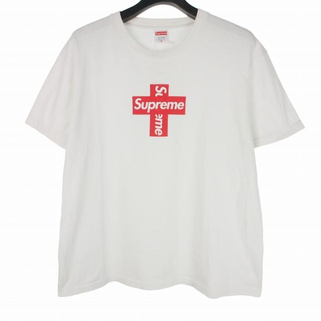 【中古】シュプリーム SUPREME 20AW クロスボックスロゴ クルーネック 半袖 Tシャツ カットソー M ホワイト 白