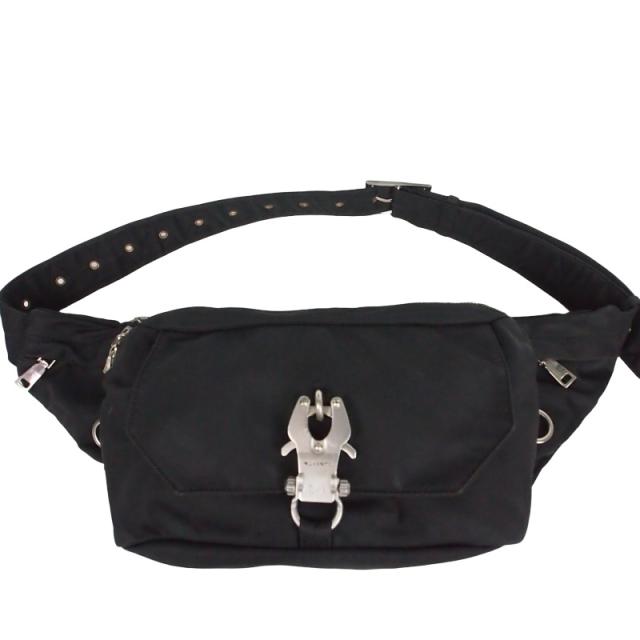 【中古】メルヴィンス MLVINCE tiger hook body bag タイガーフックボディバッグ ショルダーバッグ 鞄 ブラック 黒