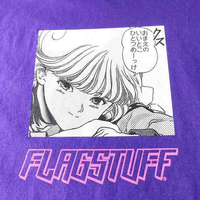 【中古】FLAGSTUFF 電影少女(ビデオガール) Tシャツ カットソー 長袖 ロンT クルーネック プリント 18AW M 紫 メンズ｜au  PAY マーケット