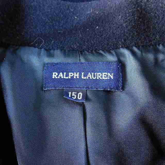 【中古】ラルフローレン RALPH LAUREN ピーコート Pコート 長袖 ダブル ウール 無地 150cm 紺 アウター キッズ｜au PAY  マーケット