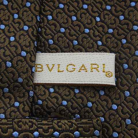 中古】ブルガリ BVLGARI ネクタイ ワイドタイ シルク イタリア製 総柄