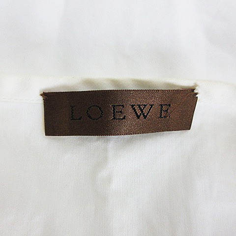 中古】ロエベ LOEWE カットソー ノースリーブ ブラウス スリットネック