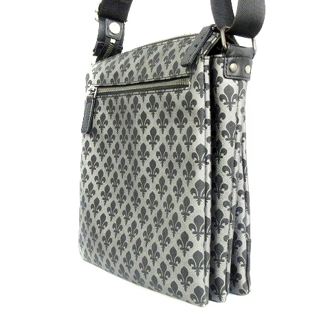 中古】パトリック コックス ショルダーバッグ 斜め掛け 2way 百合紋章  