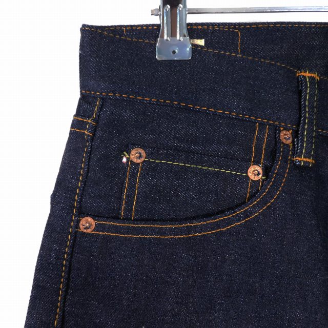 中古】未使用品 桃太郎ジーンズ 出陣レーベル デニム パンツ