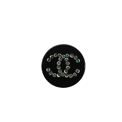 【中古】シャネル CHANEL 03A イヤリング ココマーク ラインストーン 両耳用 ロゴ 黒 ブラック 小物 レディース_4