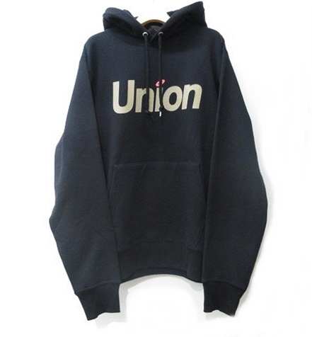 【中古】未使用品 アベイシングエイプ A BATHING APE ×UNION ユニオン 30周年記念 PULLOVER HOODIE ロゴ 黒 L スウェット パーカー|au PAY マーケット