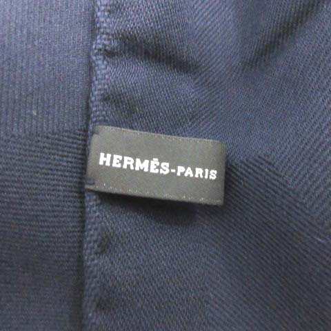 中古】エルメス HERMES H柄 大判ショール ストール マフラー フリンジ