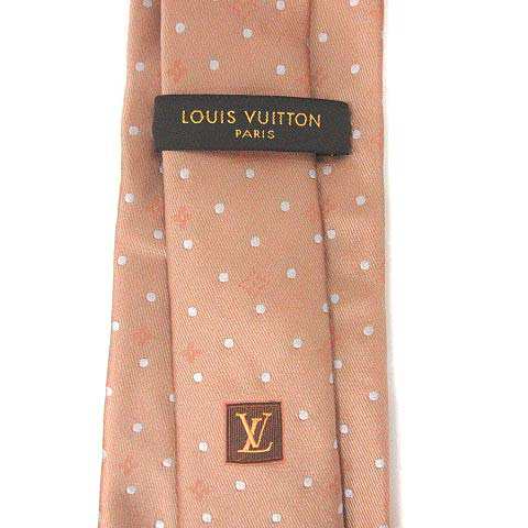 中古】ルイヴィトン LOUIS VUITTON ネクタイ ドット モノグラム シルク