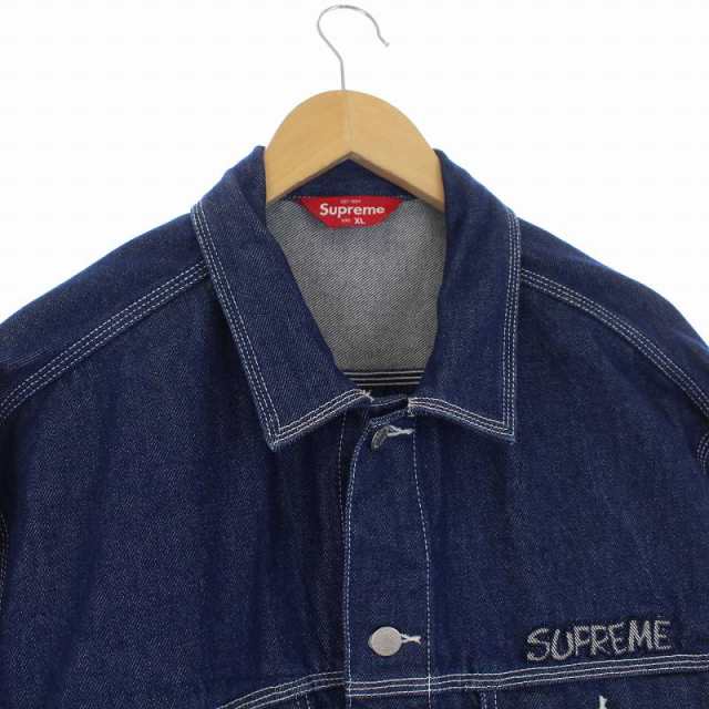 中古】シュプリーム SUPREME 20AW Smurfs Denim Trucker Jacket