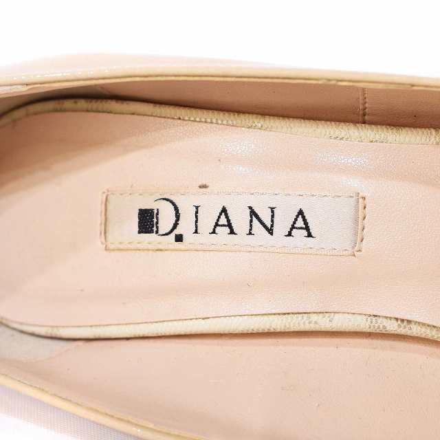 中古】ダイアナ DIANA パンプス オープントゥ ハイヒール エナメル