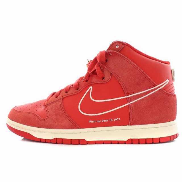 中古】NIKE DUNK HIGH SE FIRST USE UNIVERSITY RED ダンク ハイ SE