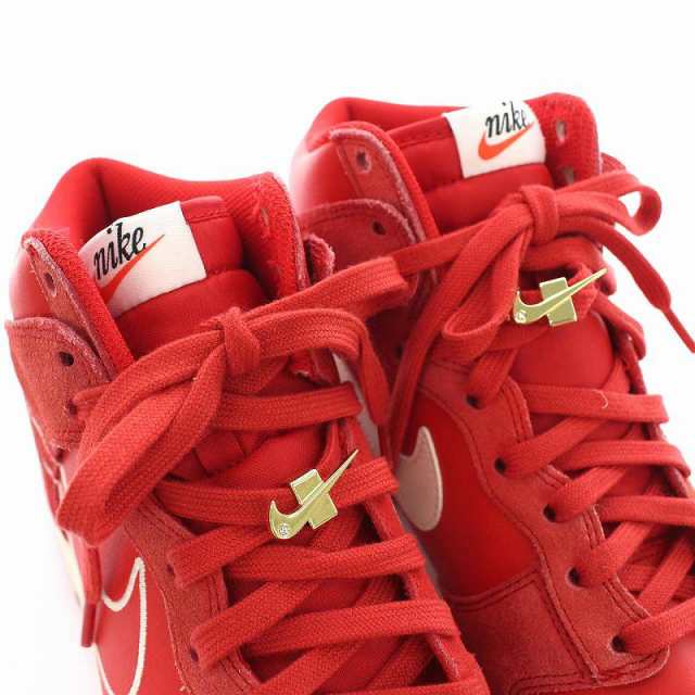 中古】NIKE DUNK HIGH SE FIRST USE UNIVERSITY RED ダンク ハイ SE