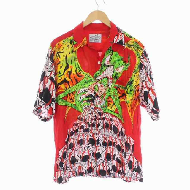 中古】ワコマリア WACKO MARIA 21AW NECK FACE HAWAIIAN SHIRT TYPE-1