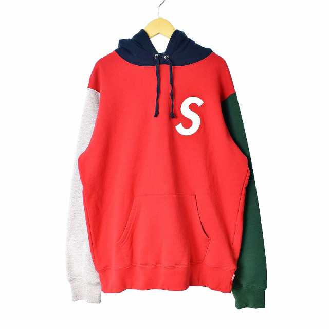 supreme colorblocked hoodie m パーカー