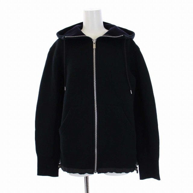 中古】サカイ SPONGE SWEAT HOODIE スウェット フーディ ジップアップ