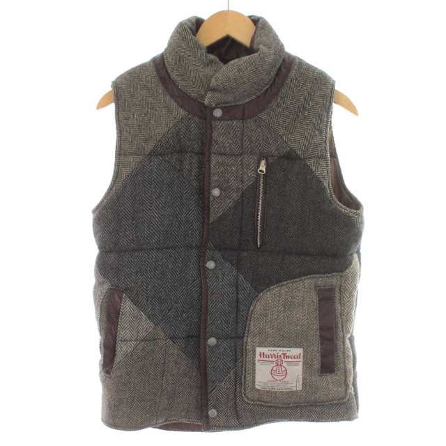 中古】RM HARRIS TWEED ハリスツイード 再構築 ベスト ジャケット 中綿